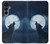 S3693 グリムホワイトウルフ満月 Grim White Wolf Full Moon Samsung Galaxy A16 5G バックケース、フリップケース・カバー