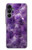 S3713 パープルクォーツアメジストグラフィックプリント Purple Quartz Amethyst Graphic Printed Samsung Galaxy A16 5G バックケース、フリップケース・カバー
