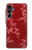 S3817 赤い花の桜のパターン Red Floral Cherry blossom Pattern Samsung Galaxy A16 5G バックケース、フリップケース・カバー