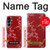S3817 赤い花の桜のパターン Red Floral Cherry blossom Pattern Samsung Galaxy A16 5G バックケース、フリップケース・カバー