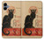 S2739 チャットノワール 黒猫 ヴィンテージ Chat Noir Black Cat Vintage Samsung Galaxy A06 バックケース、フリップケース・カバー