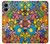 S3281 カラフルなヒッピーの花のパターン Colorful Hippie Flowers Pattern Samsung Galaxy A06 バックケース、フリップケース・カバー