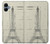 S3474 エッフェル建築図面 Eiffel Architectural Drawing Samsung Galaxy A06 バックケース、フリップケース・カバー