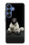 S0878 黒いくま Black Bear Samsung Galaxy S25 バックケース、フリップケース・カバー
