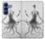 S1432 頭蓋骨のタコのX線 Skull Octopus X-ray Samsung Galaxy S25 バックケース、フリップケース・カバー