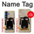 S2826 眠えない黒い羊 Cute Cartoon Unsleep Black Sheep Samsung Galaxy S25 バックケース、フリップケース・カバー
