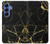 S2896 ゴールドマーブルグラフィックプリント Gold Marble Graphic Printed Samsung Galaxy S25 バックケース、フリップケース・カバー