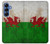 S2976 ウェールズサッカー Wales Football Soccer Red Dragon Flag Samsung Galaxy S25 バックケース、フリップケース・カバー