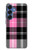 S3091 ピンクの模様のパターン Pink Plaid Pattern Samsung Galaxy S25 バックケース、フリップケース・カバー