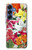 S3205 レトロ花 Retro Art Flowers Samsung Galaxy S25 バックケース、フリップケース・カバー