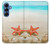 S3212 シーシェルズ・ヒトデ・ビーチ Sea Shells Starfish Beach Samsung Galaxy S25 バックケース、フリップケース・カバー