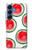 S3236 スイカパターン Watermelon Pattern Samsung Galaxy S25 バックケース、フリップケース・カバー