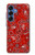 S3354 赤バンダナ Red Classic Bandana Samsung Galaxy S25 バックケース、フリップケース・カバー
