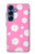 S3500 ピンクの花柄 Pink Floral Pattern Samsung Galaxy S25 バックケース、フリップケース・カバー