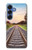 S3866 鉄道直線線路 Railway Straight Train Track Samsung Galaxy S25 バックケース、フリップケース・カバー