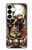 S0753 スカル 翼 バラ パンク Skull Wing Rose Punk Samsung Galaxy S25 Plus バックケース、フリップケース・カバー