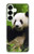 S1073 パンダは食べるのが楽しみ Panda Enjoy Eating Samsung Galaxy S25 Plus バックケース、フリップケース・カバー