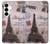 S2211 パリエッフェル塔ポストカード Paris Postcard Eiffel Tower Samsung Galaxy S25 Plus バックケース、フリップケース・カバー