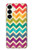 S2362 カラフルなシェブロンジグザグパターン Rainbow Colorful Shavron Zig Zag Pattern Samsung Galaxy S25 Plus バックケース、フリップケース・カバー