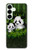S2441 パンダファミリー 竹林 Panda Family Bamboo Forest Samsung Galaxy S25 Plus バックケース、フリップケース・カバー