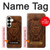 S2529 レオゾディアックタトゥーブラウングラフィック Leo Zodiac Tattoo Brown Graphic Print Samsung Galaxy S25 Plus バックケース、フリップケース・カバー