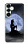 S2668 マーメイドシルエット月の夜 Mermaid Silhouette Moon Night Samsung Galaxy S25 Plus バックケース、フリップケース・カバー