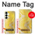 S2713 黄蛇の皮膚 グラフィックプリント Yellow Snake Skin Graphic Printed Samsung Galaxy S25 Plus バックケース、フリップケース・カバー