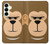 S2721 可愛い気難しい猿の漫画 Cute Grumpy Monkey Cartoon Samsung Galaxy S25 Plus バックケース、フリップケース・カバー
