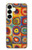 S3409 正方形の同心円 Squares Concentric Circles Samsung Galaxy S25 Plus バックケース、フリップケース・カバー
