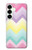 S3514 虹色ジグザグ Rainbow Zigzag Samsung Galaxy S25 Plus バックケース、フリップケース・カバー