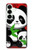 S3929 竹を食べるかわいいパンダ Cute Panda Eating Bamboo Samsung Galaxy S25 Plus バックケース、フリップケース・カバー