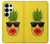 S2443 楽しい パイナップルサングラス 接吻 Funny Pineapple Sunglasses Kiss Samsung Galaxy S25 Ultra バックケース、フリップケース・カバー
