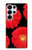 S2478 赤デイジーの花 Red Daisy flower Samsung Galaxy S25 Ultra バックケース、フリップケース・カバー