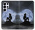 S2668 マーメイドシルエット月の夜 Mermaid Silhouette Moon Night Samsung Galaxy S25 Ultra バックケース、フリップケース・カバー