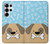 S2669 犬の足 骨 可愛い漫画のパターン Cute Dog Paws Bones Cartoon Samsung Galaxy S25 Ultra バックケース、フリップケース・カバー
