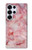 S2843 ピンクマーブル Pink Marble Texture Samsung Galaxy S25 Ultra バックケース、フリップケース・カバー