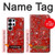 S3354 赤バンダナ Red Classic Bandana Samsung Galaxy S25 Ultra バックケース、フリップケース・カバー