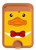 S2760 イエロー アヒル タキシード 漫画 Yellow Duck Tuxedo Cartoon iPhone 16 15 14 13 Pro Max 用 MagSafe対応磁気カードホルダーウォレットスタンド