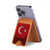 S2991 七面鳥サッカー Turkey Football Soccer Flag iPhone 16 15 14 13 Pro Max 用 MagSafe対応磁気カードホルダーウォレットスタンド