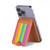 S3678 カラフルなレインボーバーティカル Colorful Rainbow Vertical iPhone 16 15 14 13 Pro Max 用 MagSafe対応磁気カードホルダーウォレットスタンド