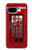 S0058 ロンドン〔イギリス〕の赤い電話ボックス Classic British Red Telephone Box Google Pixel 9a バックケース、フリップケース・カバー