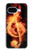 S0493 音楽ノート火災 Music Note Burn Google Pixel 9a バックケース、フリップケース・カバー