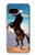 S0934 黒野生馬 Wild Black Horse Google Pixel 9a バックケース、フリップケース・カバー