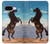 S0934 黒野生馬 Wild Black Horse Google Pixel 9a バックケース、フリップケース・カバー