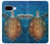 S1249 青い海亀 Blue Sea Turtle Google Pixel 9a バックケース、フリップケース・カバー