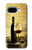 S2042 ブドウのボトルと赤ワインのグラス A Grape Vineyard Grapes Bottle and Glass of Red Wine Google Pixel 9a バックケース、フリップケース・カバー