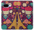 S2353 パリ漫画ヴィンテージのパターン Paris Cartoon Vintage Pattern Google Pixel 9a バックケース、フリップケース・カバー