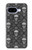 S2371 スカルヴィンテージモノクロのパターン Skull Vintage Monochrome Pattern Google Pixel 9a バックケース、フリップケース・カバー