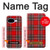 S2374 タータンレッドパターン Tartan Red Pattern Google Pixel 9a バックケース、フリップケース・カバー