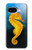 S2444 タツノオトシゴ 深い青色の海 Seahorse Underwater World Google Pixel 9a バックケース、フリップケース・カバー